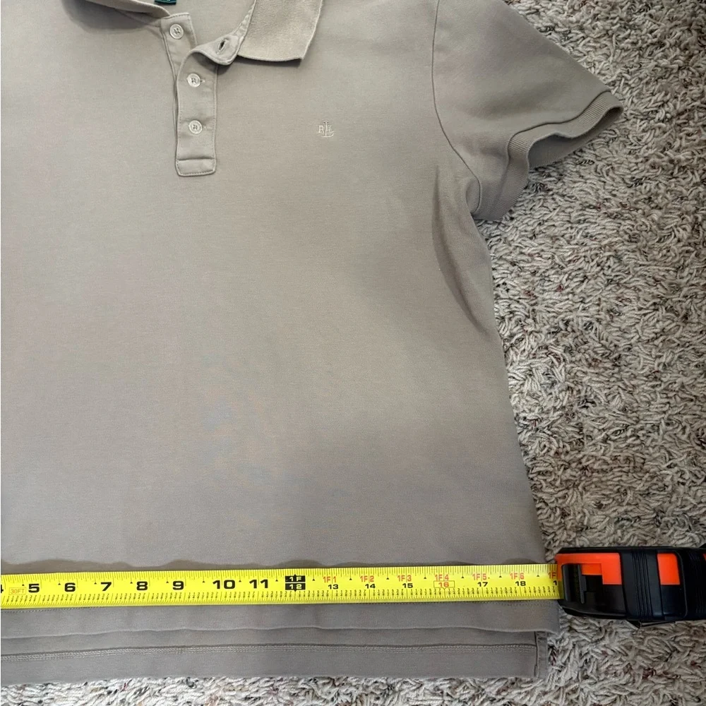Lauren Ralph Lauren Olive Green Polo Crop Top Size Large Cotton Slim Fit Y2K - Picture 7 of 7